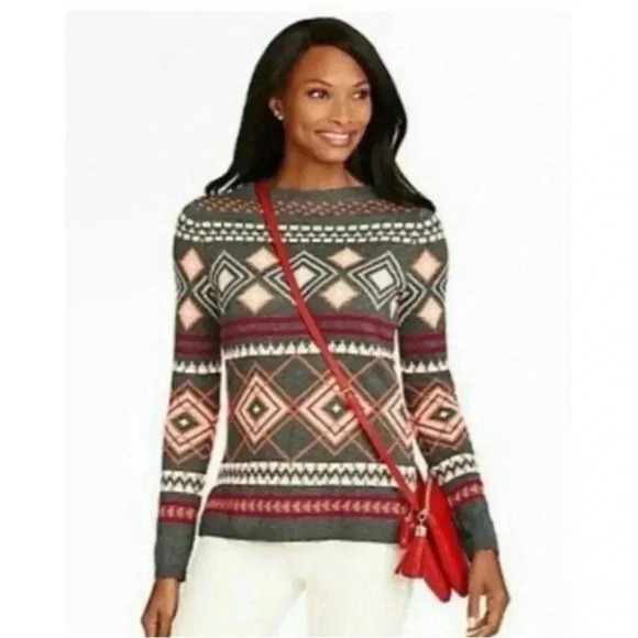 Talbots Geometric Print Sweater - Picture 5 of 5